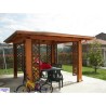 Gazebo 4 falde in legno lamellare in kit di montaggio