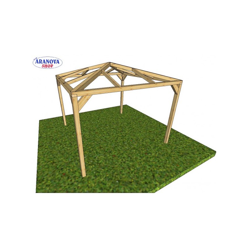 Gazebo in legno 3x3