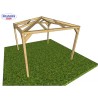 Gazebo in legno 3x3